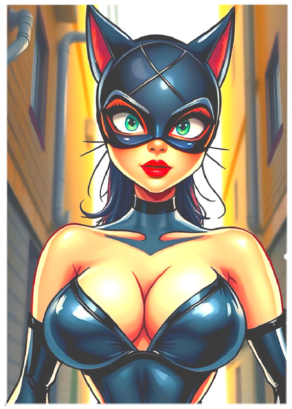 CATWOMAN * Fun Novelty * SUPERHERO * Art Card * ATC ACEO