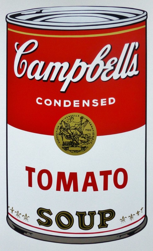 ANDY WARHOL CAMPBELLS’ TOMATO Soup Can SUNDAY B.MORNING Silkscreen Print COA