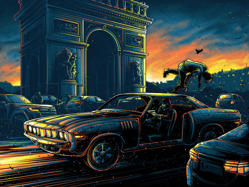 John Wick Chapter 4 Dan Mumford 24x18 Signed Numbered x/50 Mondo