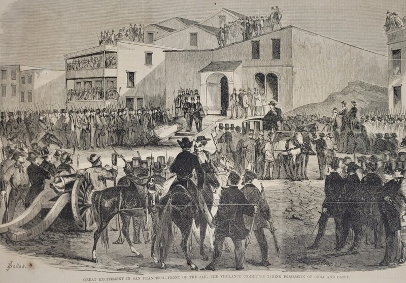 San Francisco vintage print 1856 Vigilance Committee have Cora and Casey