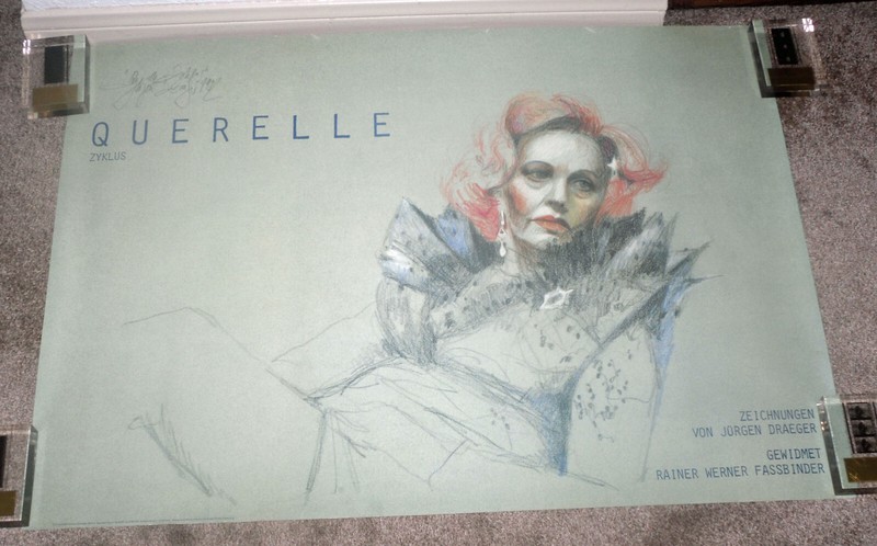 QUERELLE ZYKLUS original rolled poster JEANNE MOREAU/JURGEN DRAEGER artwork
