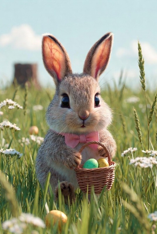 DIGITAL EASTER BUNNY PHOTO PRODUCT PHOTOGRAPH IMAGE WALLPAPER PRINT 0.99 1404