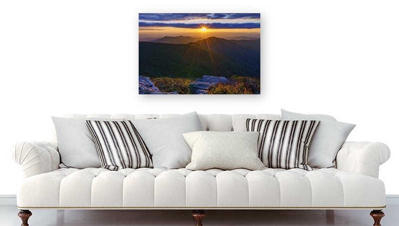 36" x 24" Craggy Pinnacle at Blue Ridge Mountains, NC Canvas Gallery Wrap gallery
