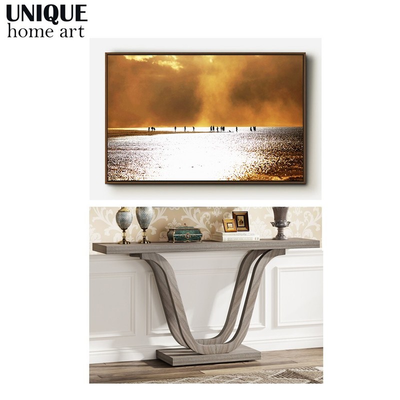 UniqueHomeArt XLarge Photo Wall Art W 55in L Console Table Side Table