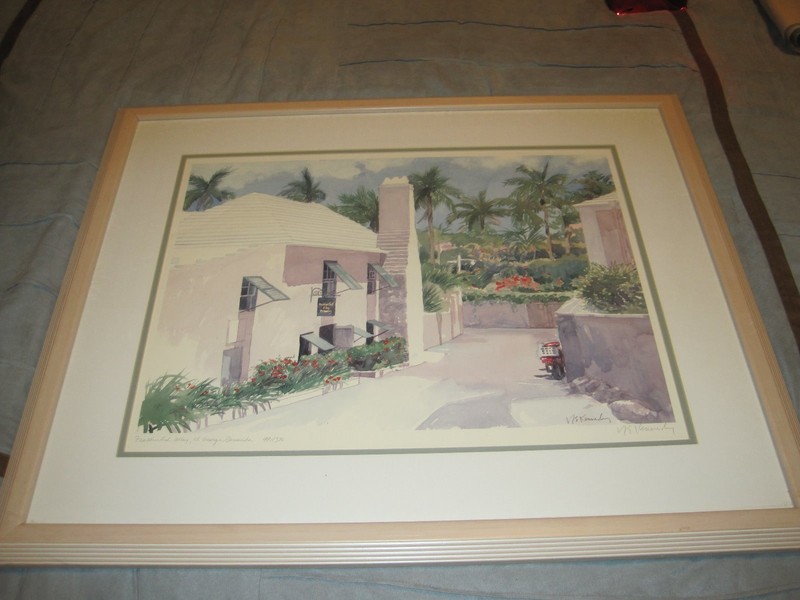 R.E. Kennedy «Feathered Alley, St George Bermuda» LE 99/500 27×33″ Art Print