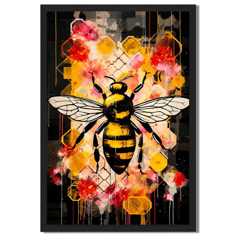 Honey Bee and Honeycomb Wall Art Canvas Oil Paintings Reproduction