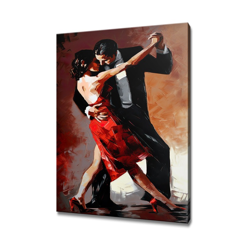 Couple Dancing Tango Painting Style Modern Canvas Print Wall Art Home Decor