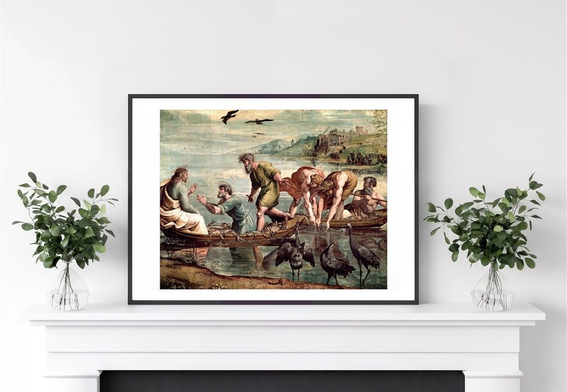 Art print Raphael The Miraculous Draught of Fishes poster wall Art painting gallery