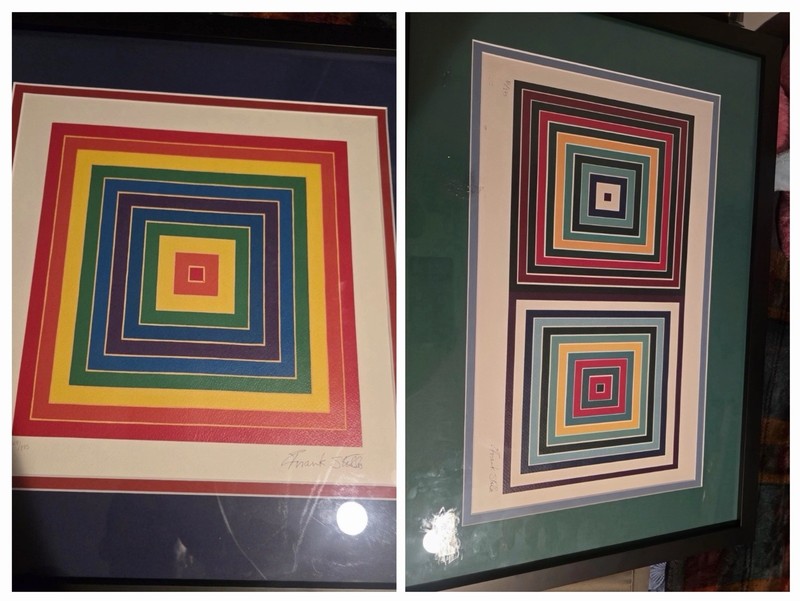 Frank Stella - Scramble: Green Double - Litografía numerada con COA"