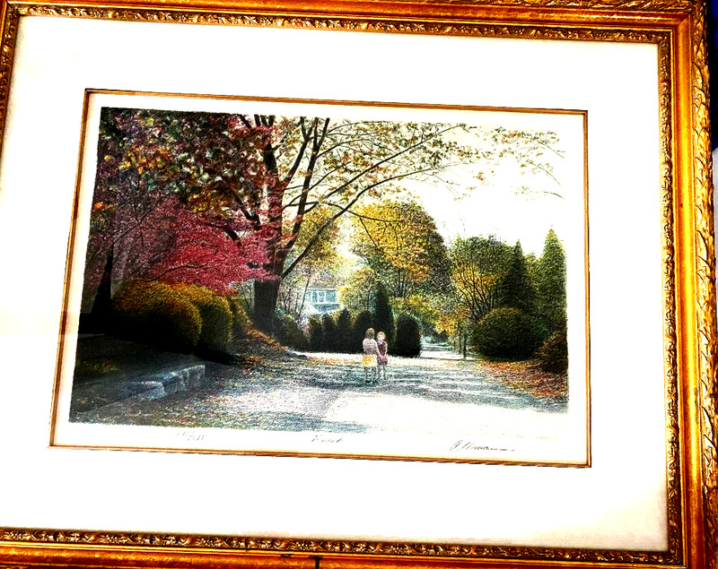 ALTMAN,HAROLD TITLE «FRIENDS»SIGNED AND NUMBERED , FRAMED 178/275 CIRCA 1980’S