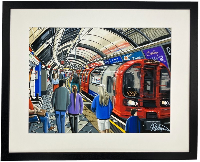 London Underground Tube Station Urban Cityscape Wall Art Framed Print. 2 Sizes gallery
