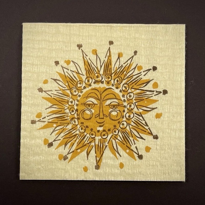 VTG MCM Atomic Sun Celestial Napkins Dinner Barware RARE Wall Art CHOOSE Size