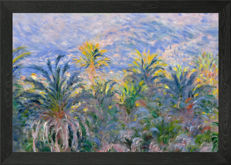 Palm Trees at Bordighera Framed Wall Art Poster Canvas Print Picture