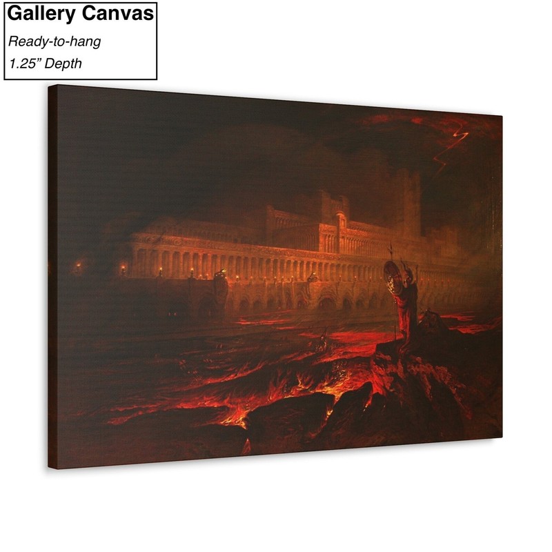 John Martin Pandemonium Canvas/Poster Wall Art – Vintage Painting Print