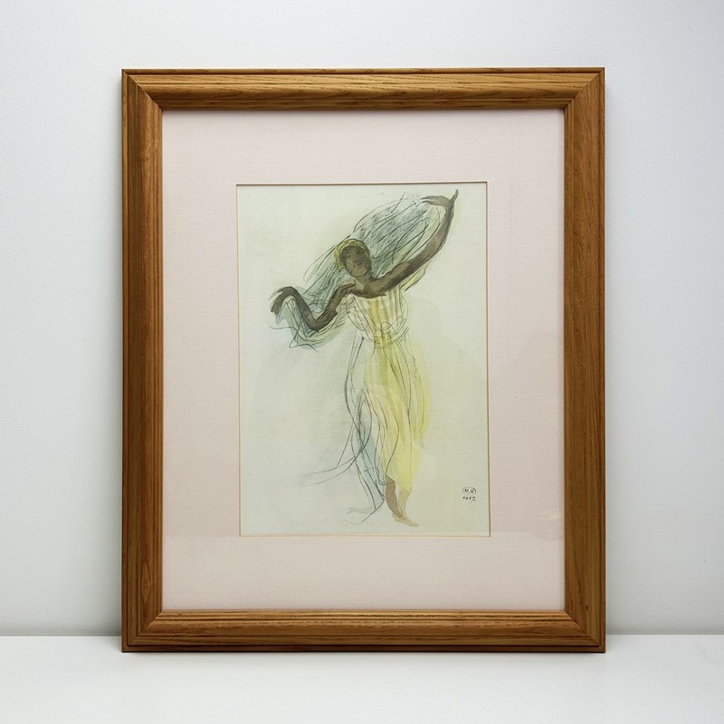 Pair of AUGUSTE RODIN ‘Cambodian Dancer’ Prints – Framed & Glazed