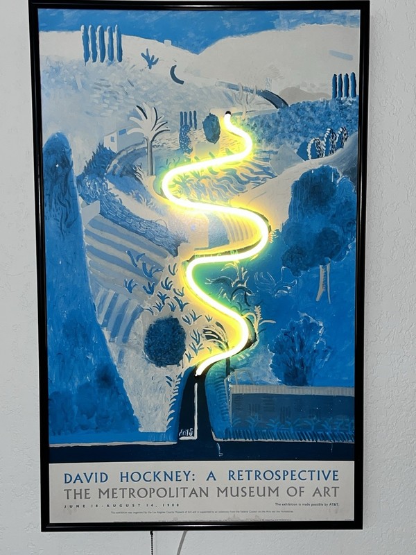 David Hockney Metropolitan Museum Art Display Poster Neon Nichols Canyon 1 Of 1