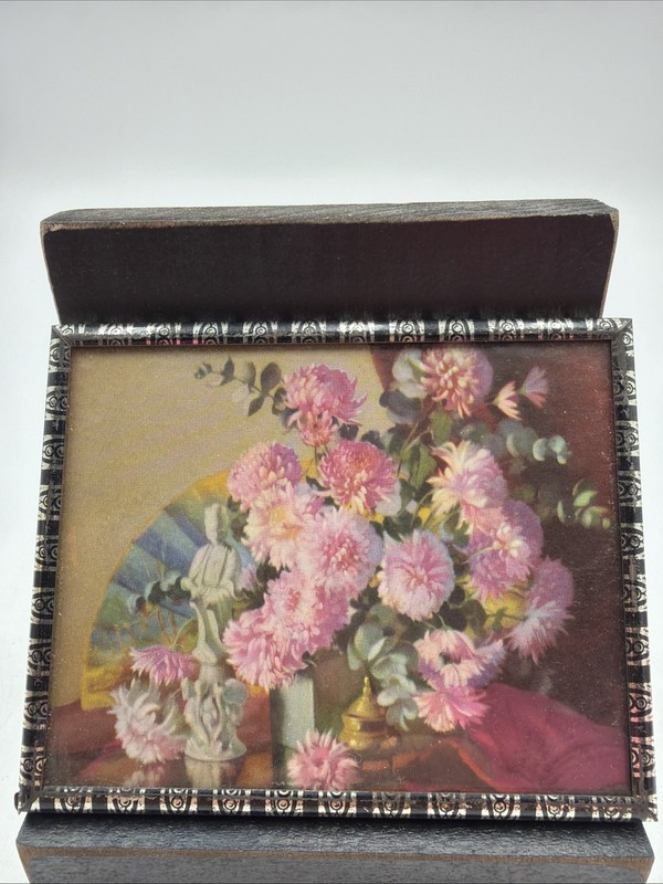 MURIEL P GERNAND OLD FLORAL PRINT. CIRCA 1930s-1950s. Beautiful! Art Deco Frame