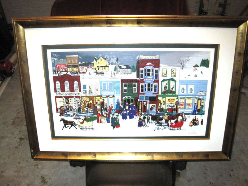 Deneille Moes » CHRISTMAS DREAMS » signed & framed LE 260/350 art print 25×37″