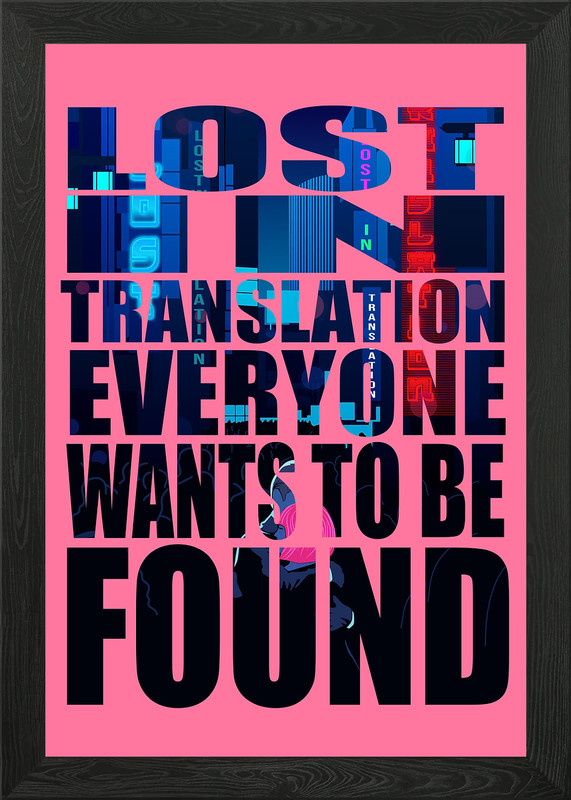 lost in translation Framed Wall Art Poster Canvas Print Picture
