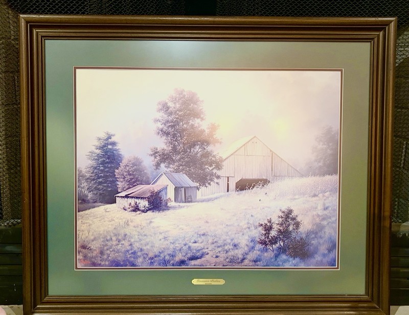 Vintage rustic barn Landscape Print “Timeworn Shelters” Dalhart Windberg Framed