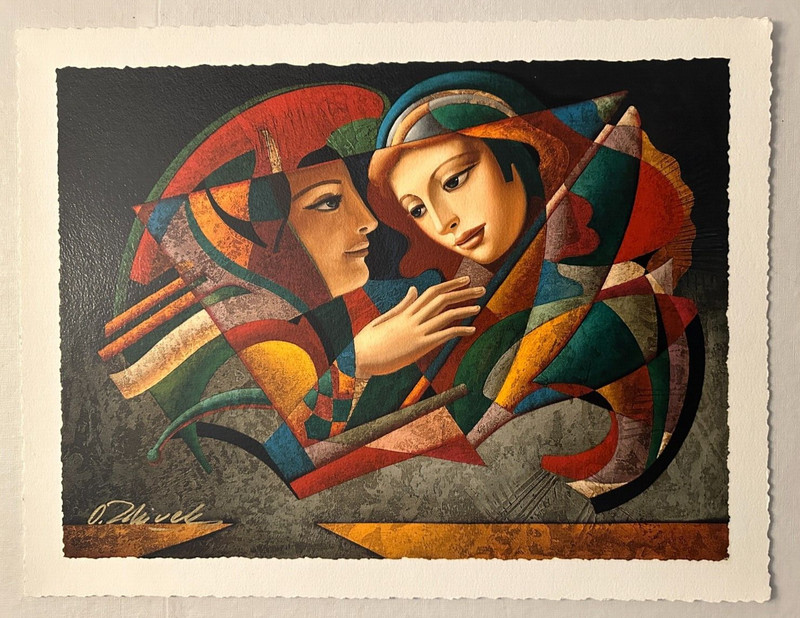 Oleg Zhivetin Silkscreen “Imagine” Signed 21″ x 16″ Limited Edition 69/195 COA