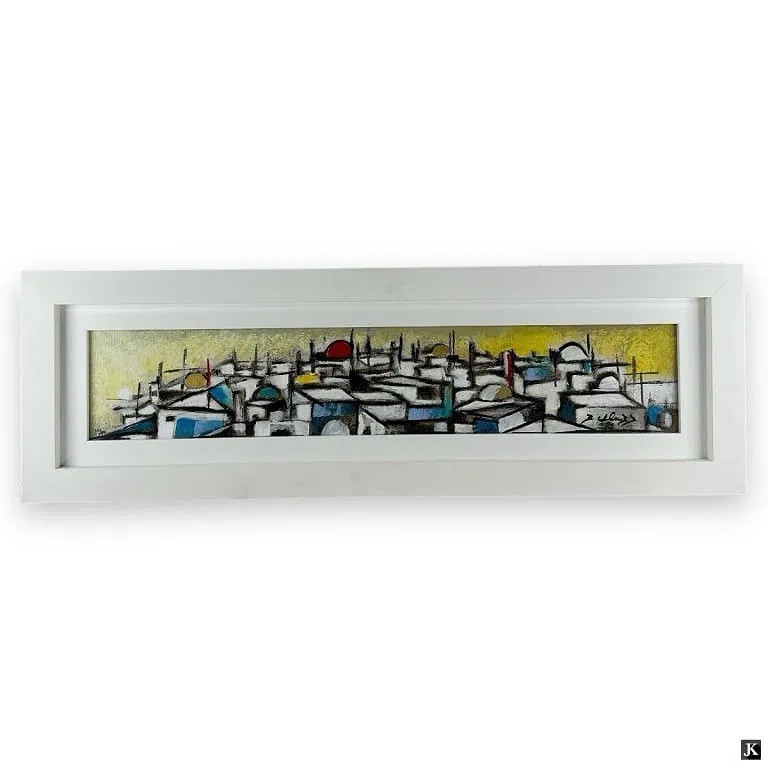 David Schluss Holy City Signed #15/99 Rare Vintage Israeli Jerusalem Artwork