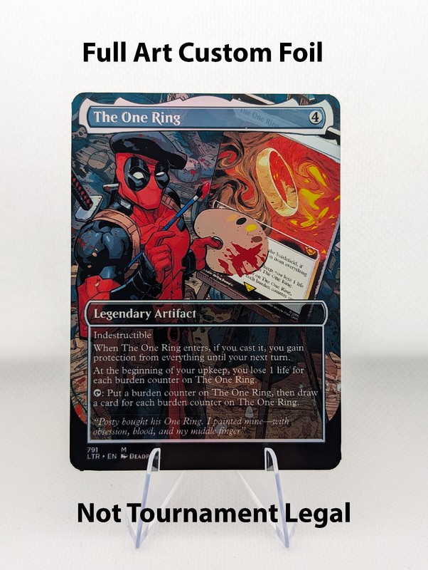 The One Ring Deadpool Foil Sticker | Custom MTG Marvel Commander