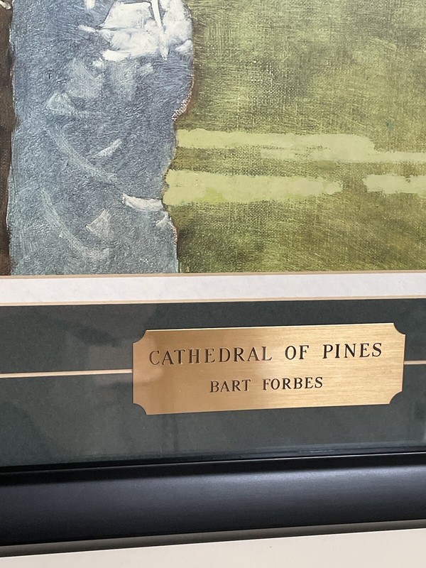 Bart Forbes - CATHEDRAL OF PINES Golf Lithograph at Augusta Masters Framed gallery