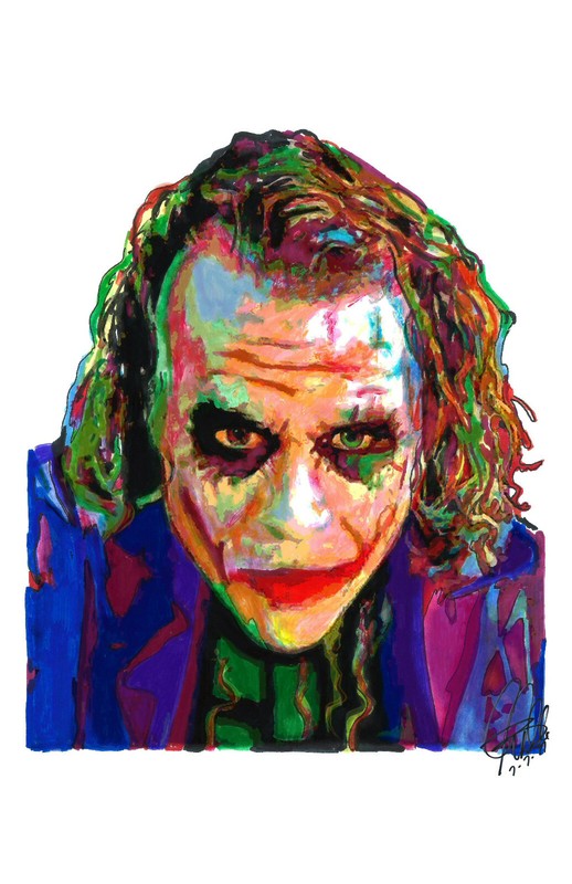 The Joker Heath Ledger Batman The Dark Knight Poster Print Wall Art 11x17 gallery