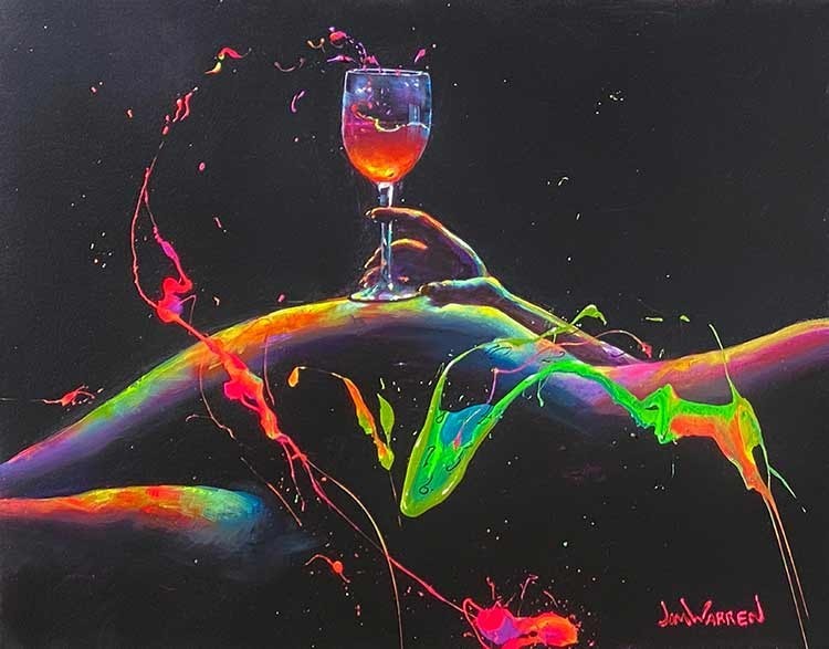Rare Jim Warren piece - Have A Drink On Me - Limited Edition AP (24x30)