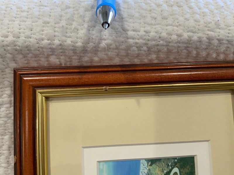 Global Miniatures Lithograph 2 MINI PRINTS Framed Matted Hand Titled Initialed 5 gallery