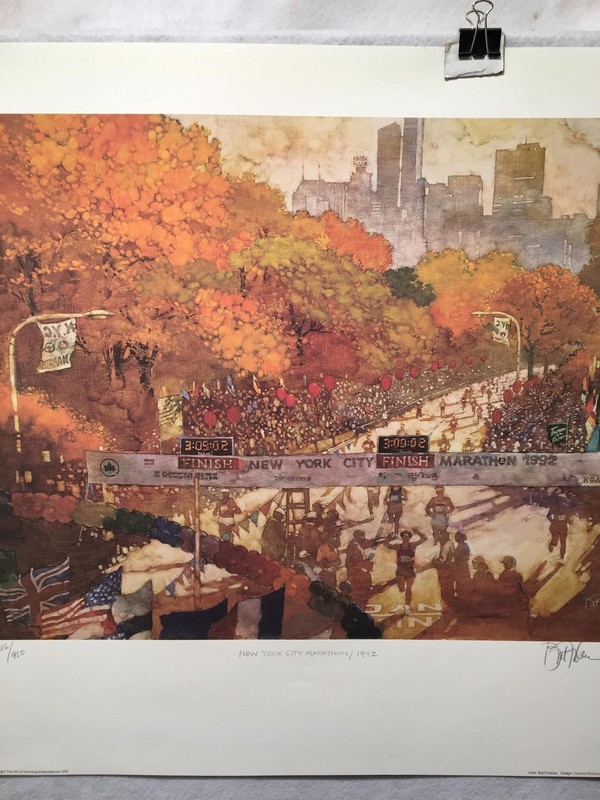 Bart Forbes NYC New York City Marathon 1992 S/N Lithograph Print 25 x 28" gallery