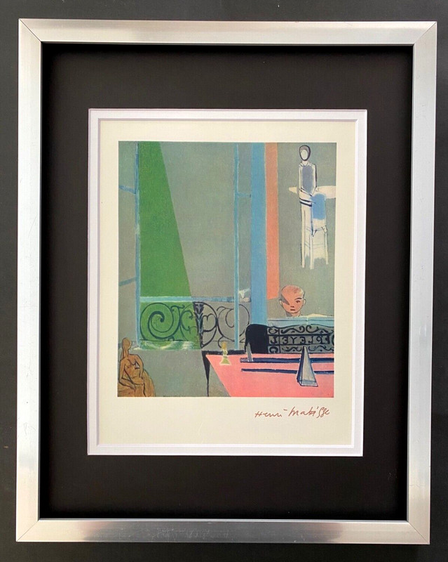HENRI MATISSE 1948 VINTAGE SIGNED PRINT FRAMED ELEGANT WALL ART