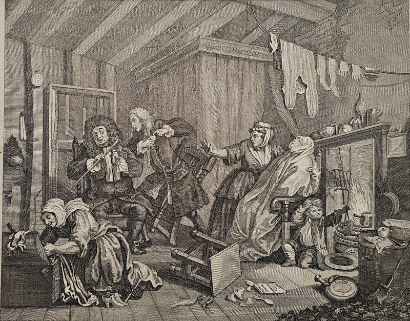 A Harlot’s Progress: Plate 5 – Antique Print, after William Hogarth