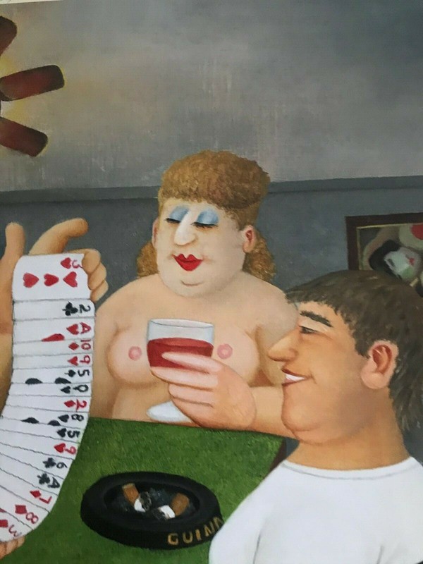 Beryl Cook "STRIP POKER" Pencil Signed MINT CONDITION Limited Editon gallery