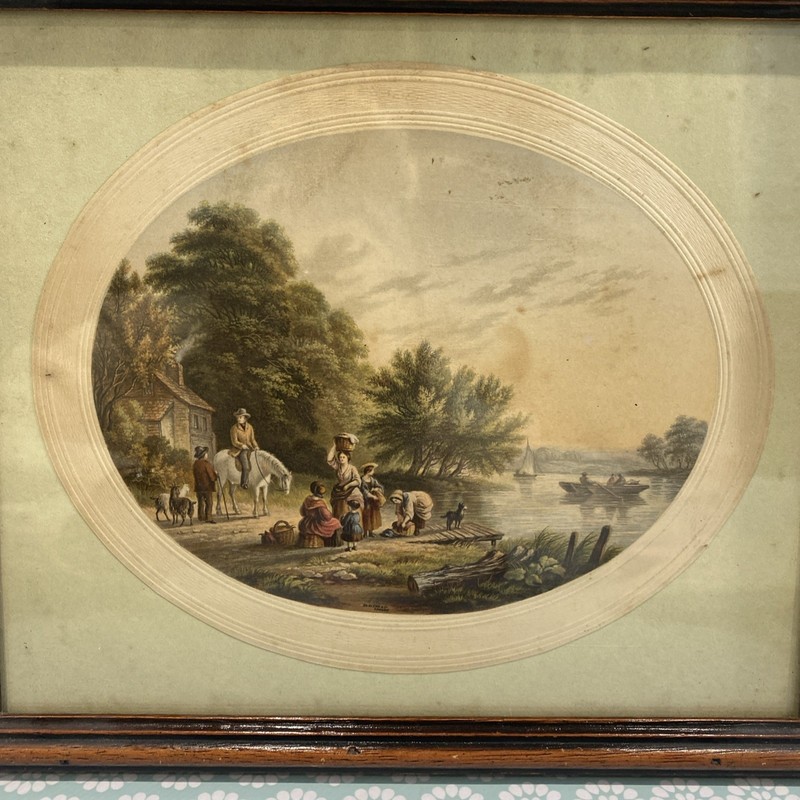 Late 19C Framed Print ‘The Gleaners’ By Le Blond