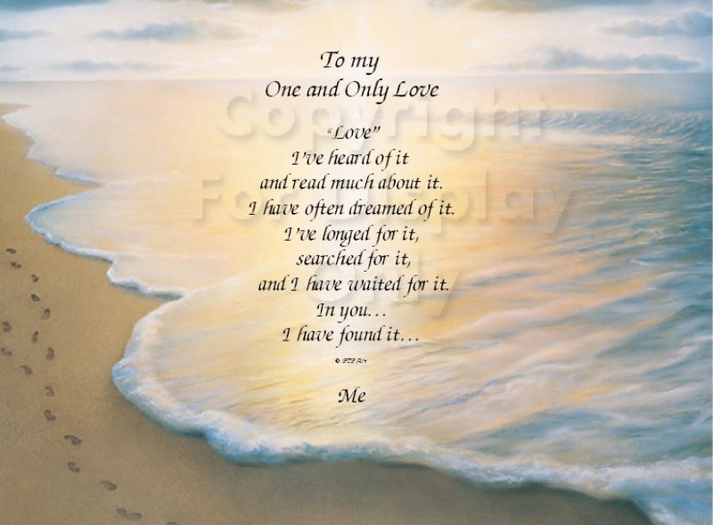 Love, To My One and Only Love Personalized Gift Print Love Marriage 1214