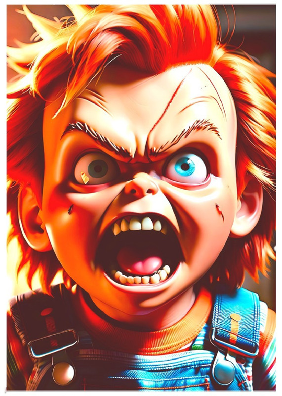 HALLOWEEN CHUCKY * Fun Novelty * HOLIDAY * Art Card * ATC ACEO