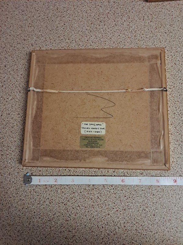 James Hardy Jnr "The Days Bag" Print Framed 8.5 X 7.5 Inches gallery