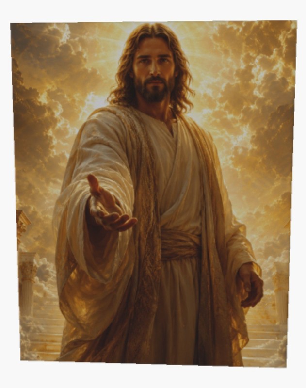 One-Of-A-Kind Jesus Christ «Come Home, My Child» Image on Canvas- *Rare*