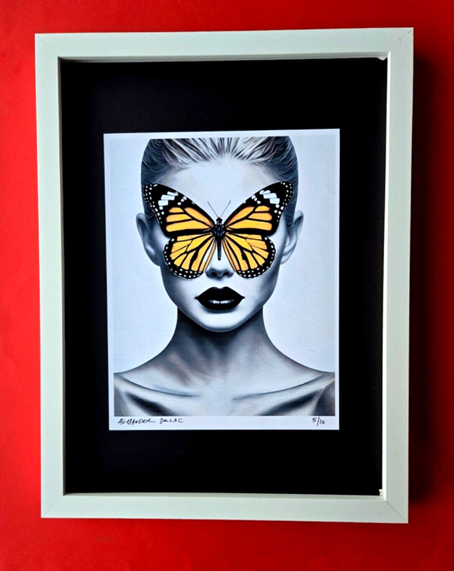 💎ALEXANDER DULAC MY TWO BUTTERFLIES Hand Signed Authentic Prints Ed.of 10 COA+