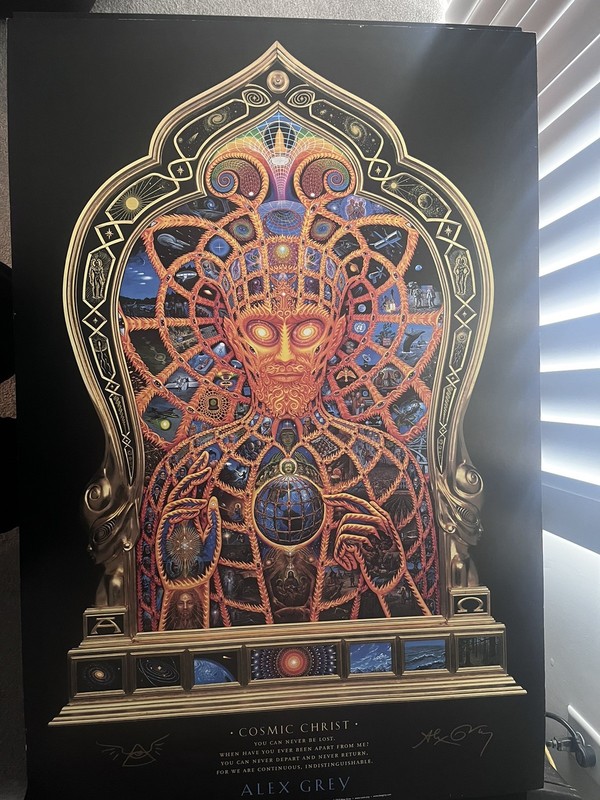 Alex Grey Cosmic Christ Signed Poster Print Authentic Tool 24” X 36”