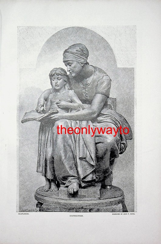 Instruction, Delaplanche, Sculpture, Book Illustration (Print), 1886/7
