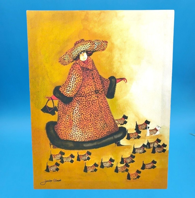 Jennifer Garant "Faux Paux" Scottie Dogs Canvas Art Print on Wood Frame 11x14" gallery