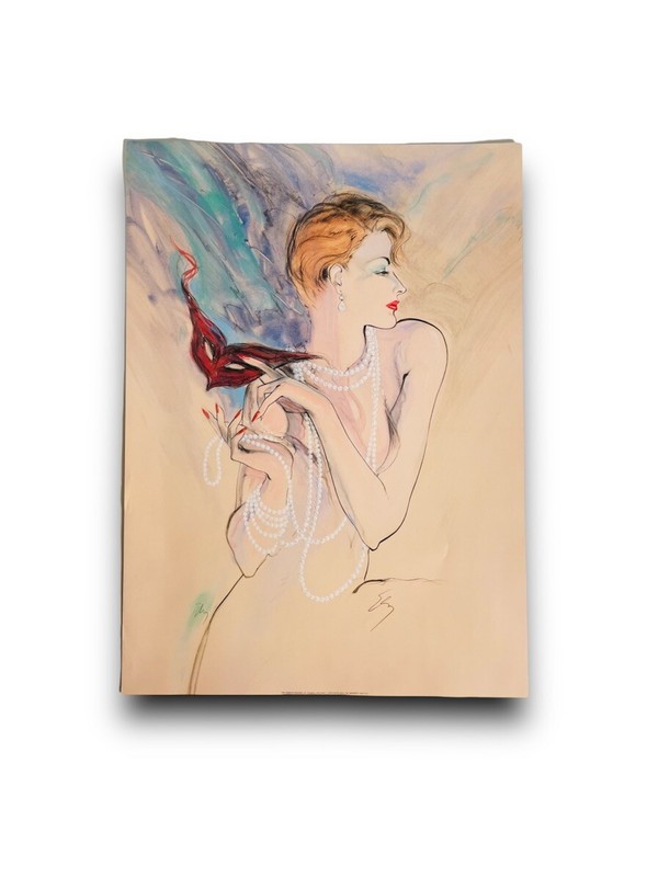 1991 RICHARD ELY “Margarita” Lithograph hand signed. 26” x 36”