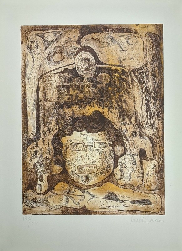 Ismail Çoban / Coban, abstract composition, etching, signed, num.