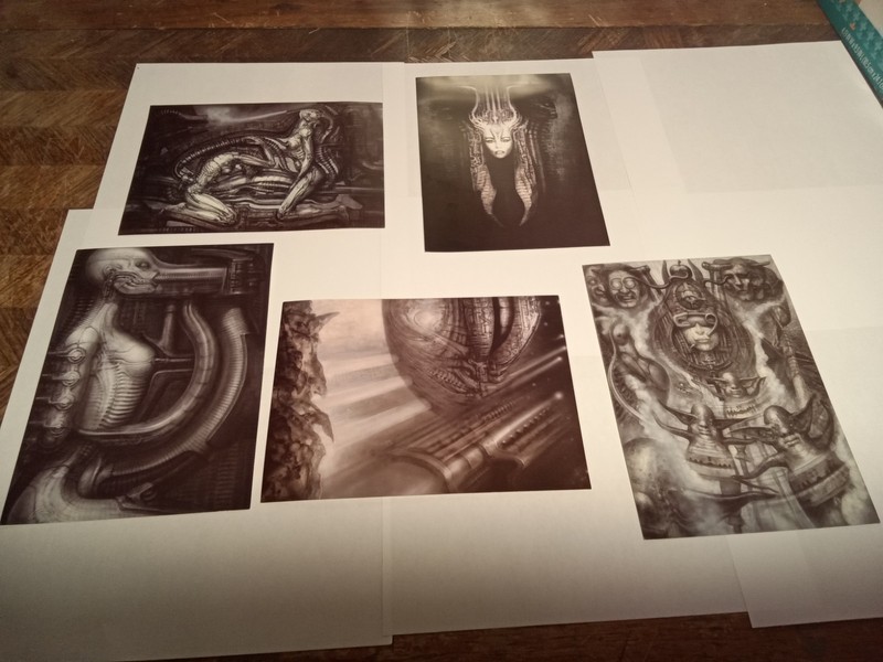 HR Giger Print Lot Of 5 Sci Fi Vintage 🔥 70’s/80’s RARE