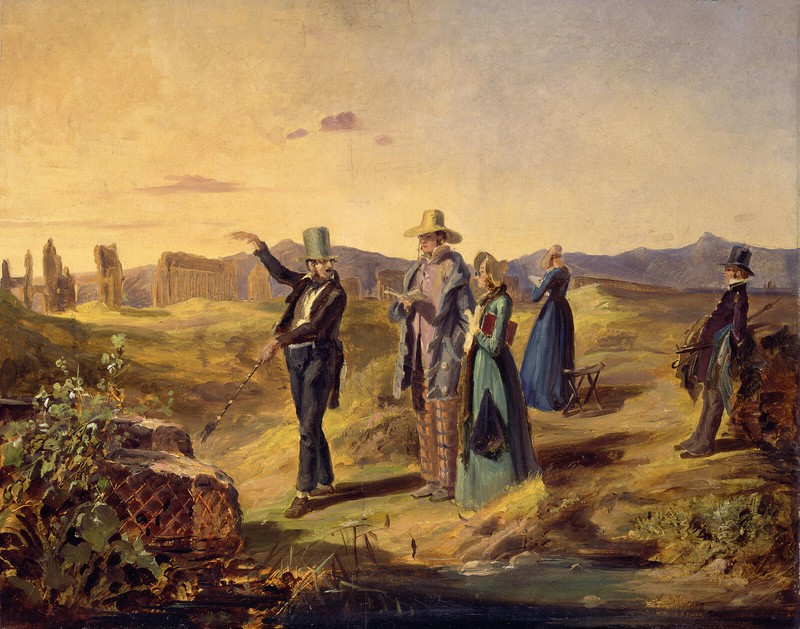 Carl Spitzweg – Englishman in the Campagna (1845) – 17″ x 22″ Fine Art Print