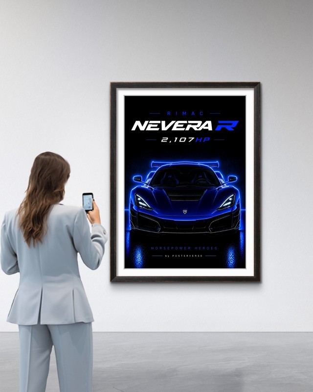 Rimac Nevera R | HORSEPOWER HEROES Poster | Performance Car Wall Art gallery