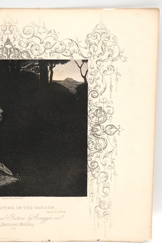 Antique Print Christ Praying in The Garden From Original Picture by Correggio gallery